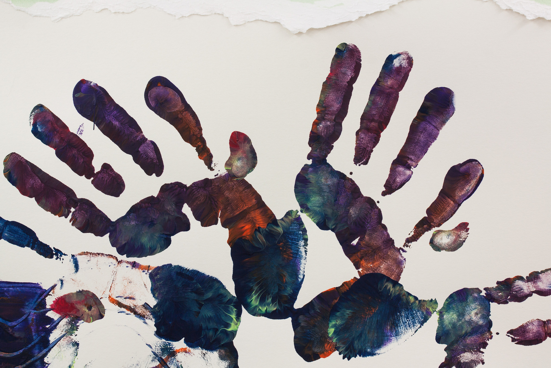 Painted Hand Prints Pattern